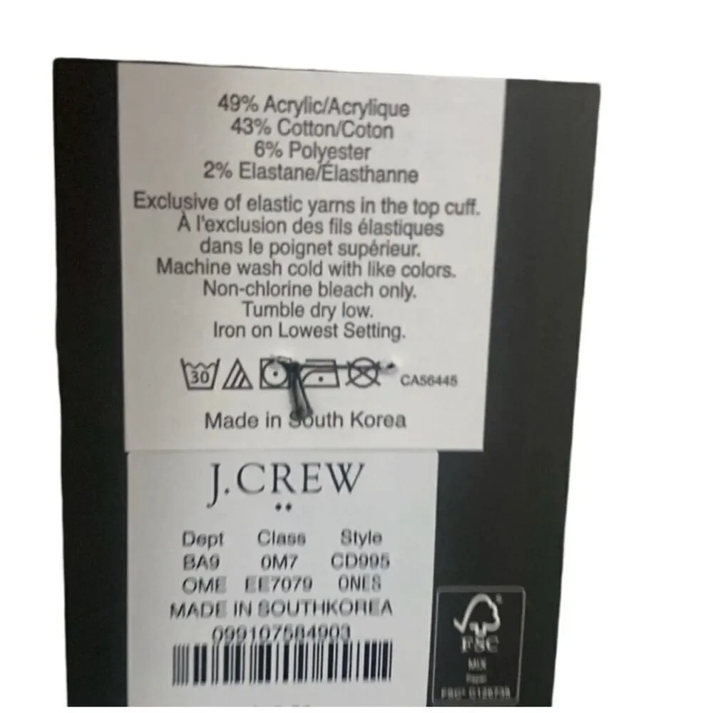 J. Crew Men’s Cotton Melange Ribbed Socks